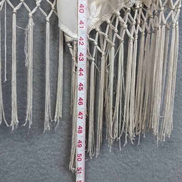 Astr Floral Burnout Duster Fringe Hem Cream Size M Bohemian Western Festival - Picture 5 of 8